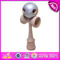 Brinquedo de madeira de Kendama das crianças, brinquedo de madeira barato de Kendama com preço competitivo para a venda por atacado, brinquedo de madeira de Kendama com 24 * 8 * 9.5cm W01A025